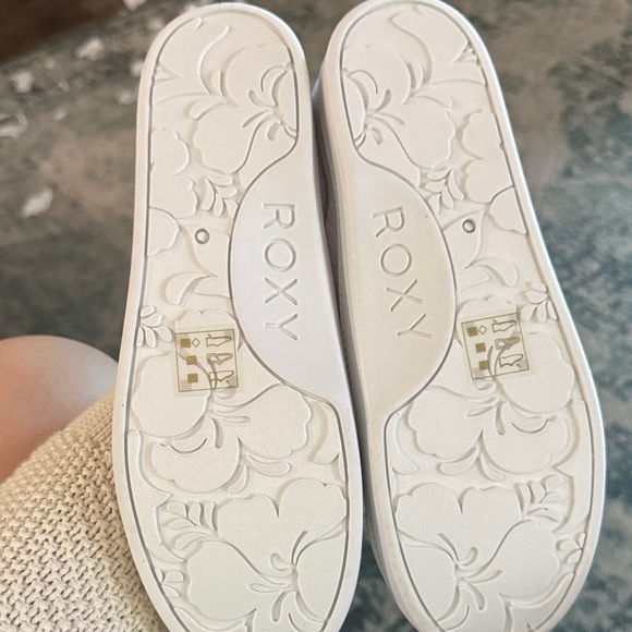 Roxy White Sneakers with Pink Accents - Picture 2 of 2